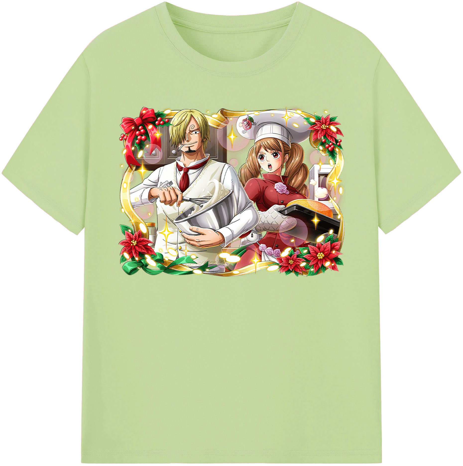 ワンピース サンジ ONE PIECE Sanji 綿100％半袖Tシャツ（フロントプリント）